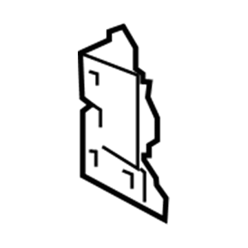 53813-02110 Toyota Front Panel Extension, Passenger Side Illustration 1 of 1