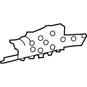 57016-02070 Toyota Rail Reinforcement, Passenger Side Illustration 1 of 1