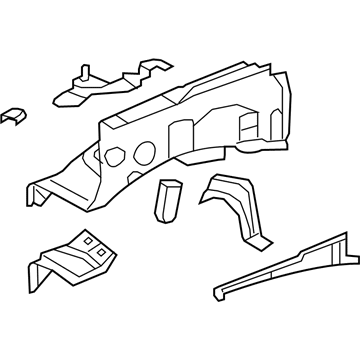 53702-0C190 Toyota Apron Assembly, Driver Side Illustration 1 of 1