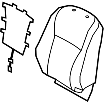 71073-0E110-B1 Toyota Seat Back Cover, Passenger Side Illustration 1 of 1