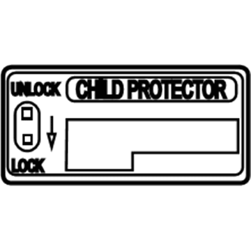 Toyota 69339-AA020 Warning Label