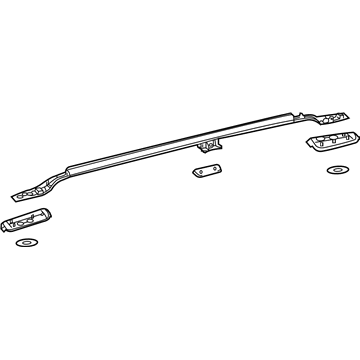 63408-60100-C0 Toyota Side Rail Assembly, Black, Driver Side Illustration 1 of 1