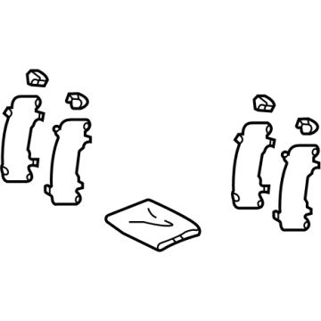 Toyota 04945-48190 Brake Pads Hardware Kit