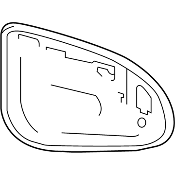 87931-02F80 Toyota Mirror Glass, Passenger Side Illustration 1 of 1