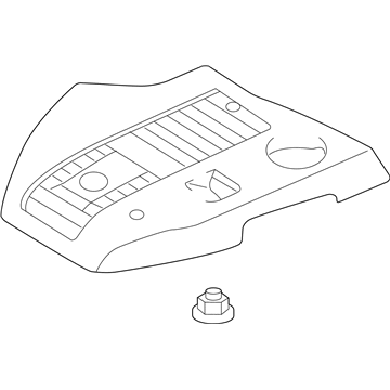 53796-48060 Toyota Engine Cover, Driver Side Illustration 1 of 1