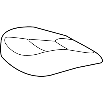 71072-47F50-B2 Toyota Cushion Cover, Gray, Front Driver Side Illustration 1 of 1