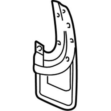 76626-35190 Toyota Mud Guard, Rear Driver Side Illustration 1 of 1