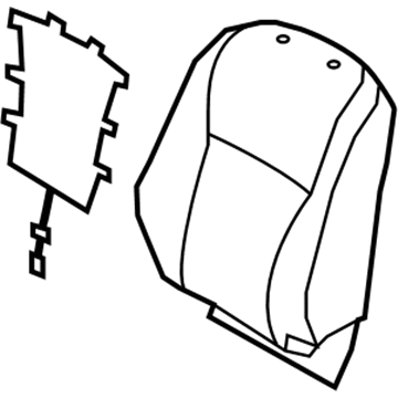 71073-48630-E0 Toyota Seat Back Cover, Sand, Passenger Side Illustration 1 of 1
