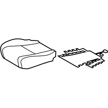 71071-0E090-B0 Toyota Cushion Cover, Passenger Side Illustration 1 of 1