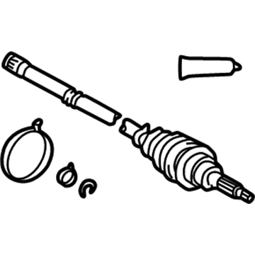 42370-49035 Toyota Outer CV Joint, Driver Side Illustration 1 of 1