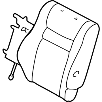 71074-48260-A1 Toyota Seat Back Cover, Driver Side Illustration 1 of 1