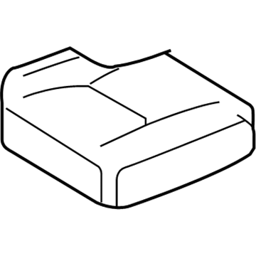 71611-0C040 Toyota Seat Cushion Pad, Passenger Side Illustration 1 of 1