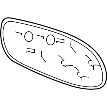 87917-06400 Toyota Mirror Glass, Passenger Side Illustration 1 of 1