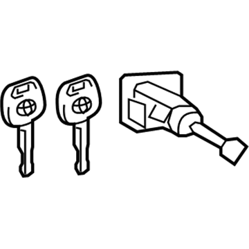 69052-06111 Toyota Lock Cylinder, Driver Side Illustration 1 of 1
