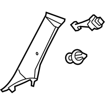 62210-35030-B0 Toyota Windshield Pillar Trim, Gray, Passenger Side Illustration 1 of 1