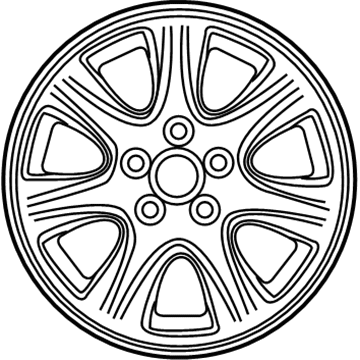 42611-33A40 Toyota Wheel, Alloy Illustration 1 of 1