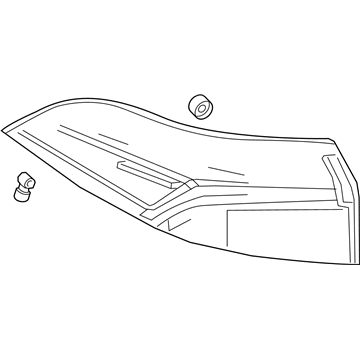81551-12D40 Toyota Combination Lamp, Passenger Side Illustration 1 of 1