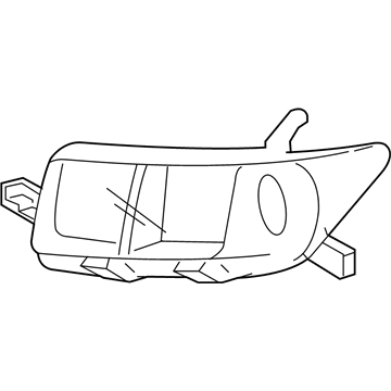 81130-12B90 Toyota Headlamp Assembly, Passenger Side Illustration 1 of 1