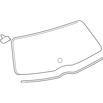 68105-0D390 Toyota Lift Gate Glass, Rear Illustration 1 of 1