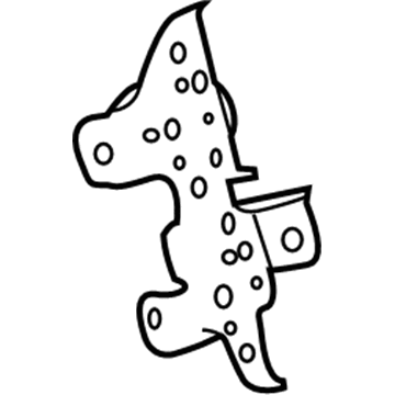 86211-02201 Toyota AM/FM Cd Mount Bracket, Passenger Side Illustration 1 of 1