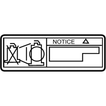 Toyota 11289-50010 Caution Label