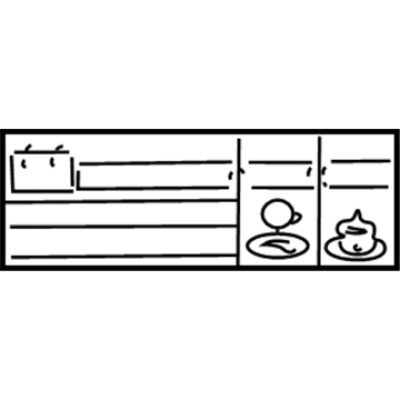 Toyota 74548-42021 Caution Label