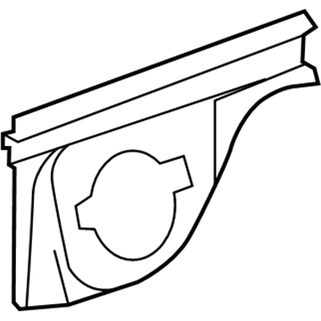 61613-0D020 Toyota Inner Quarter Panel, Passenger Side Illustration 1 of 1