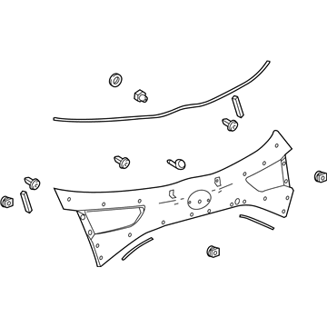 76801-0D922 Toyota License Molding, Rear Illustration 1 of 1