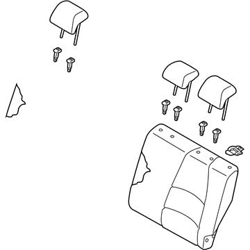 71490-WB026 Toyota Seat Back Assembly, Black, Driver Side Illustration 1 of 1