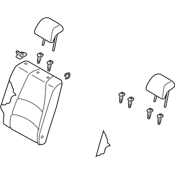 71480-WB026 Toyota Seat Back Assembly, Black, Passenger Side Illustration 1 of 1