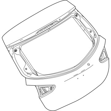 67005-WB002 Toyota Lift Gate, Rear Illustration 1 of 1