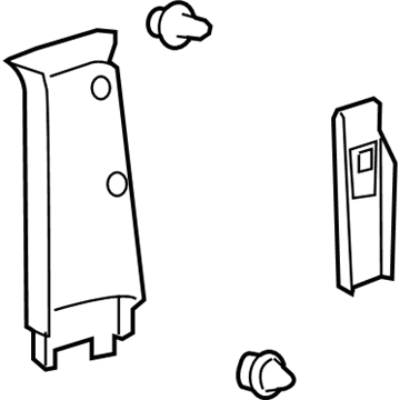 62410-60190-B0 Toyota Upper Center Pillar Trim, Gray, Passenger Side Illustration 1 of 1