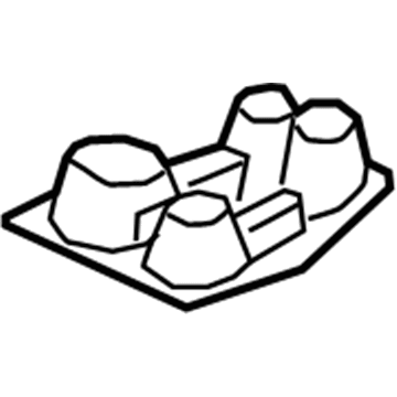 63347-06050 Toyota Headliner Silencer, Passenger Side Illustration 1 of 1