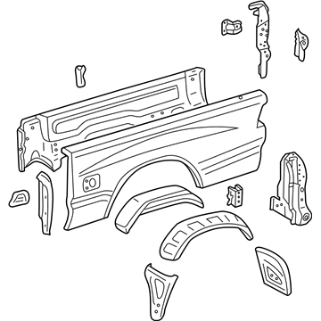 65500-0C070 Toyota Side Panel, Passenger Side Illustration 1 of 1