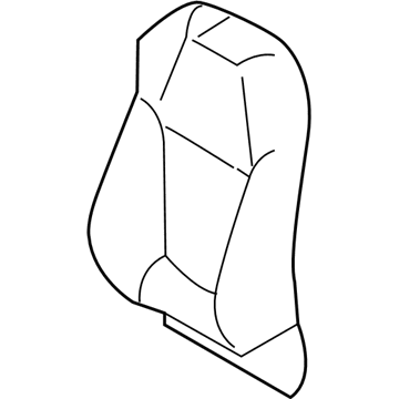 71074-0R520-C2 Toyota Seat Back Cover, Black, Front Driver Side Illustration 1 of 1