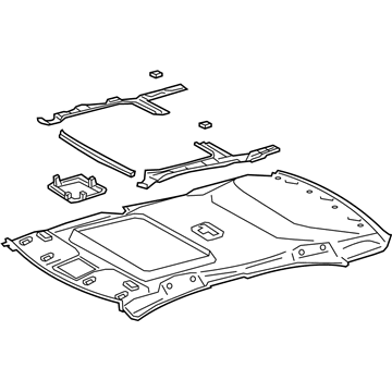 63310-12N51-A0 Toyota Headliner, Beige Illustration 1 of 1