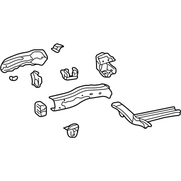 57101-33900 Toyota Lower Rail, Passenger Side Illustration 1 of 1