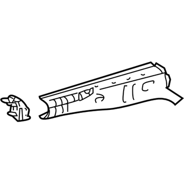 57028-17901 Toyota Front Side Rail, Driver Side Illustration 1 of 1