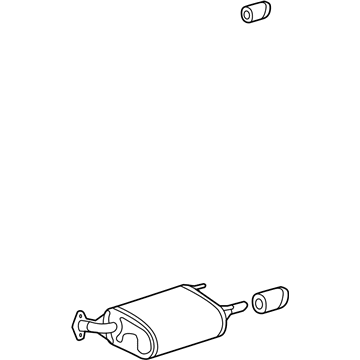 Toyota 17440-0P012 Muffler With Tail Pipe