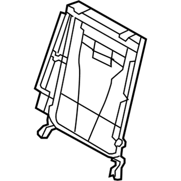 71017-06100 Toyota Seat Back Frame, Passenger Side Illustration 1 of 1