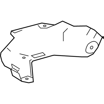 77641-47060 Toyota Tank Shield, Passenger Side Illustration 1 of 1
