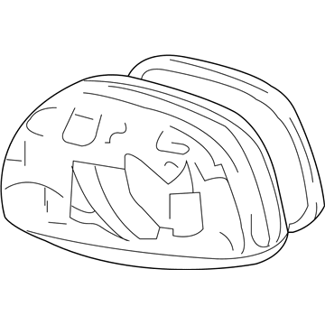 87910-42880 Toyota Mirror, Passenger Side Illustration 1 of 1