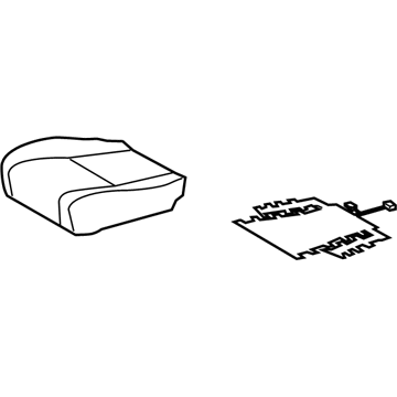 71072-48510-B1 Toyota Cushion Cover, Driver Side Illustration 1 of 1