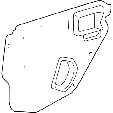 67841-01020 Toyota Water Shield, Passenger Side Illustration 1 of 1