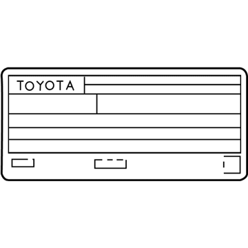 Toyota 11298-0V030 Emission Label