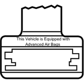 Toyota 74599-0E020 Air Bag Label