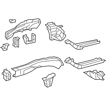 57102-06212 Toyota Rail Assembly, Driver Side Illustration 1 of 1