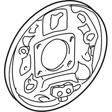 47043-52010 Toyota Backing Plate, Rear Passenger Side Illustration 1 of 1