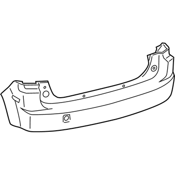 52159-52913 Toyota Bumper Cover, Rear Driver Side Illustration 1 of 1