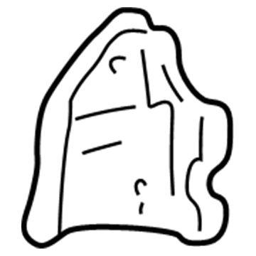 61125-0C010 Toyota Inner Hinge Pillar Reinforcement Plate, Passenger Side Illustration 1 of 1